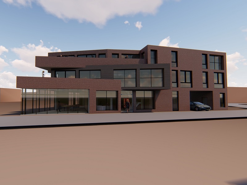 Planung für den Neubau eines Bürogebäudes, Appen (Schleswig-Holstein), 2018