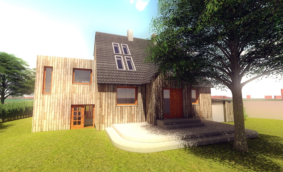 Entwurf eines Anbaus eines Einfamilienhaus, Rellingen (Schleswig-Holstein), 2018